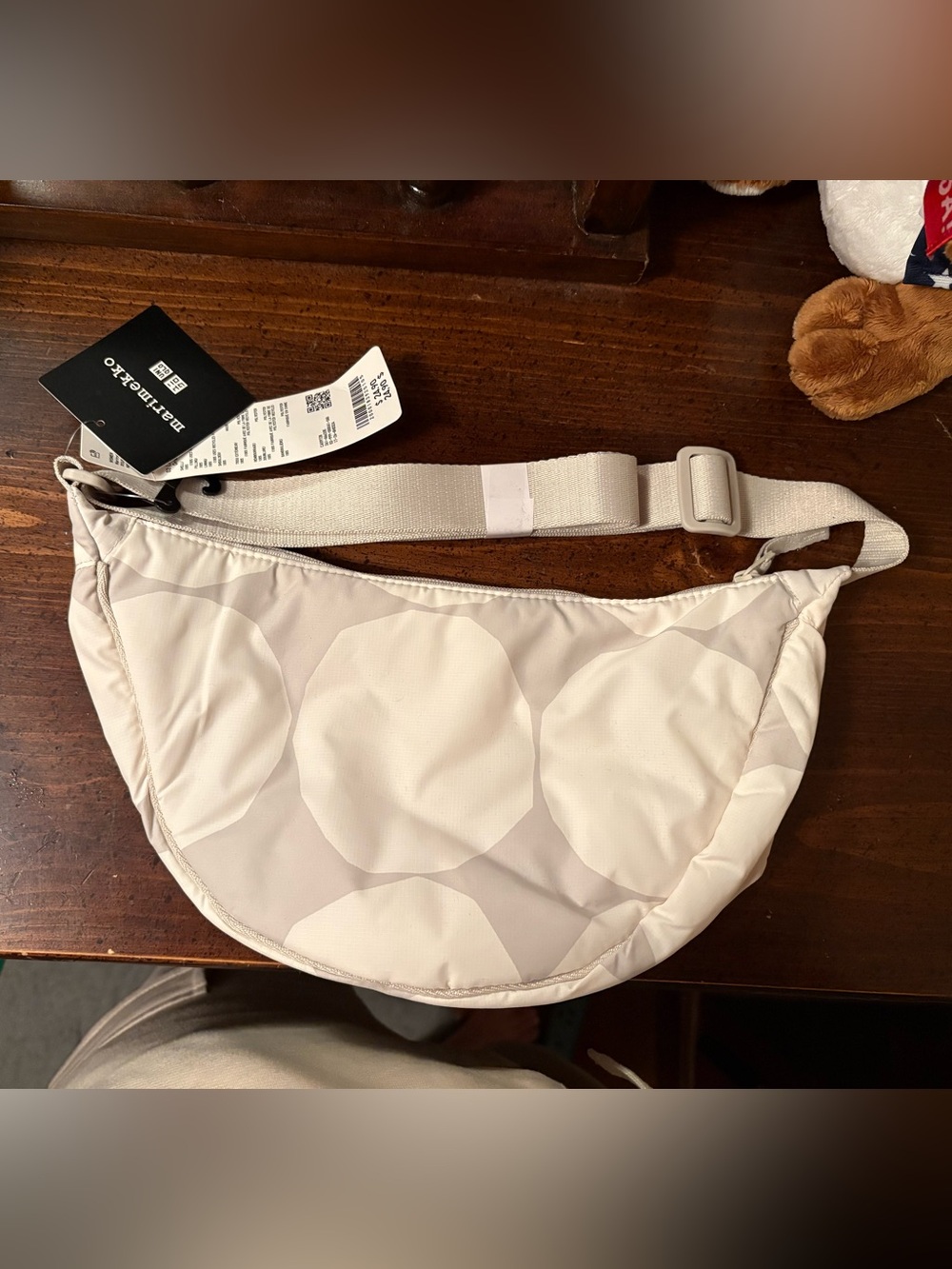 Marimekko Uniqlo Beige Polka Dot Crossbody Bag